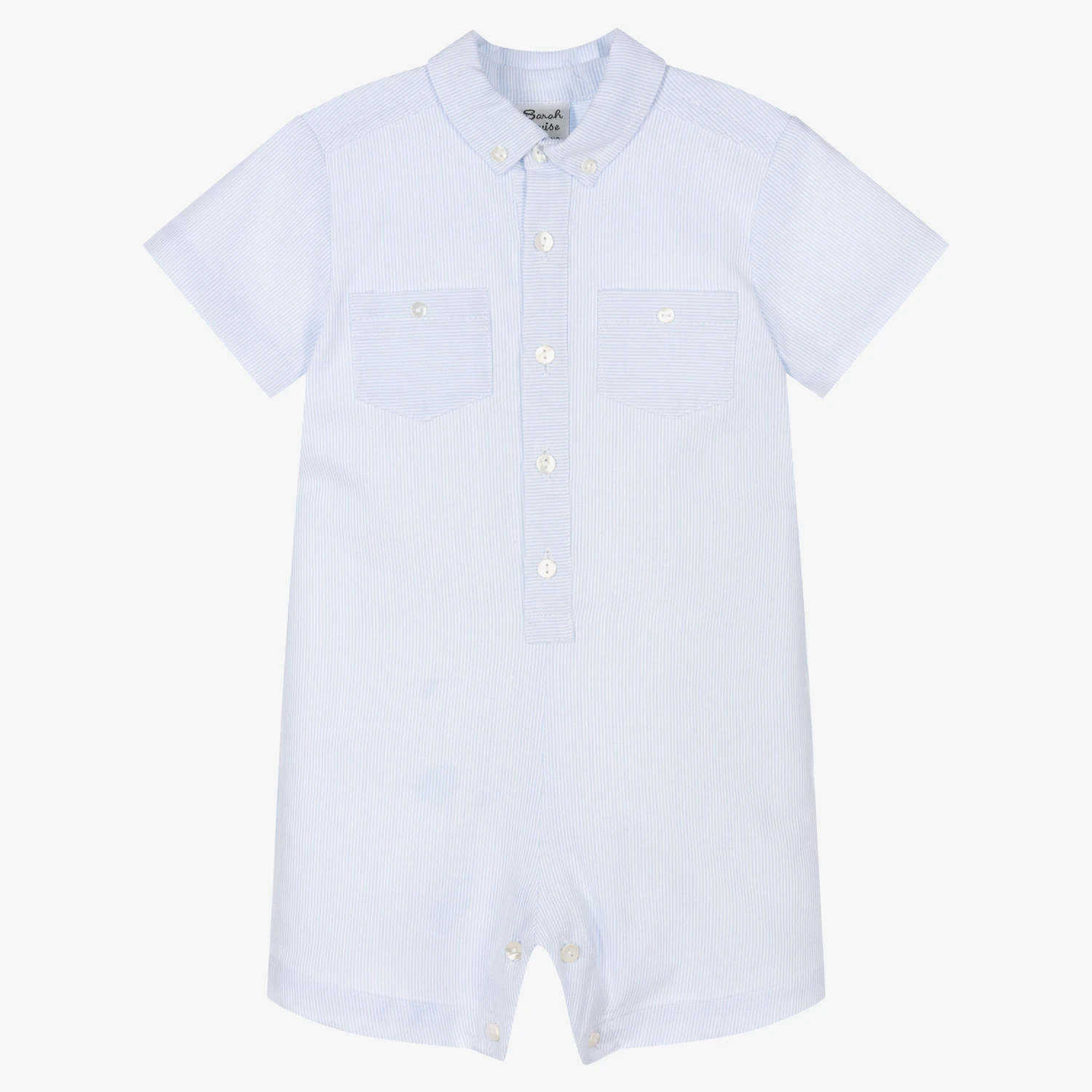 Sarah Louise Baby Boys Blue Striped Shortie 1 Sarah Louise Baby Boys Blue Striped Shortie