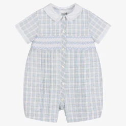 Sarah Louise Baby Boys Checked Cotton Shortie
