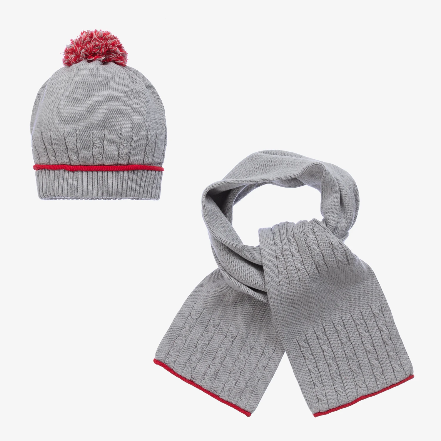 Sarah Louise Baby Boys Grey Knitted Hat Set 1 Sarah Louise Baby Boys Grey Knitted Hat Set