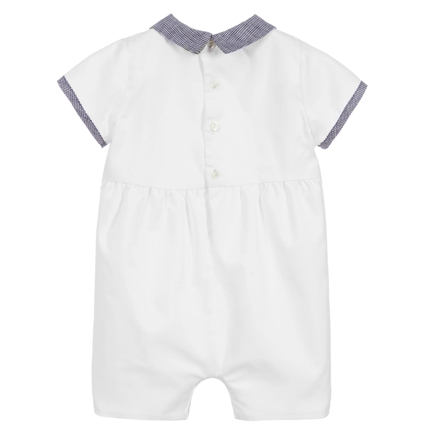 Sarah Louise Baby Boys White & Blue Shortie 2 Sarah Louise Baby Boys White & Blue Shortie - Image 2
