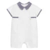 Sarah Louise Baby Boys White & Blue Shortie