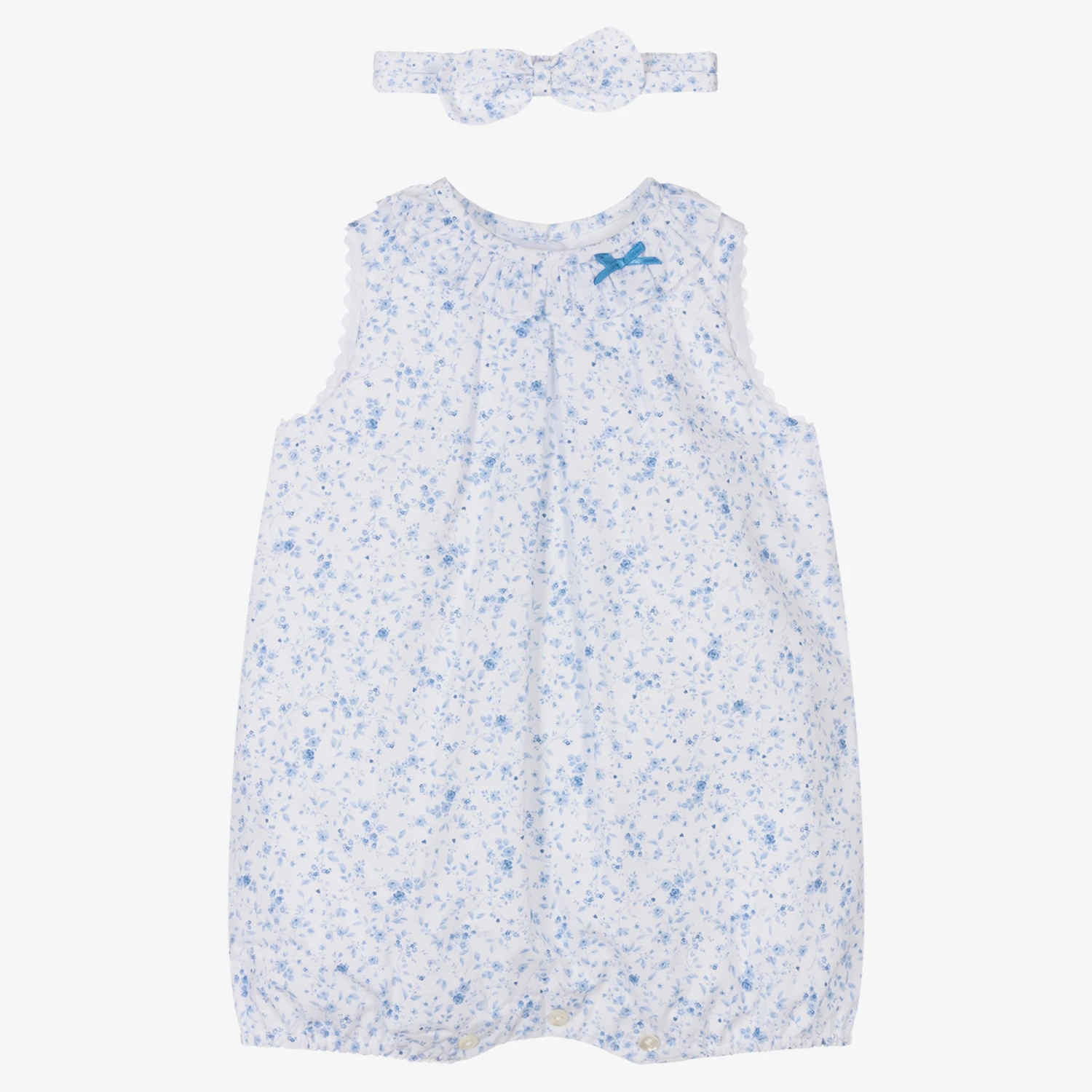 Sarah Louise Baby Girls Blue Shortie & Headband Set 1 Sarah Louise Baby Girls Blue Shortie & Headband Set