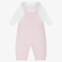 Sarah Louise Baby Girls Dungaree Set