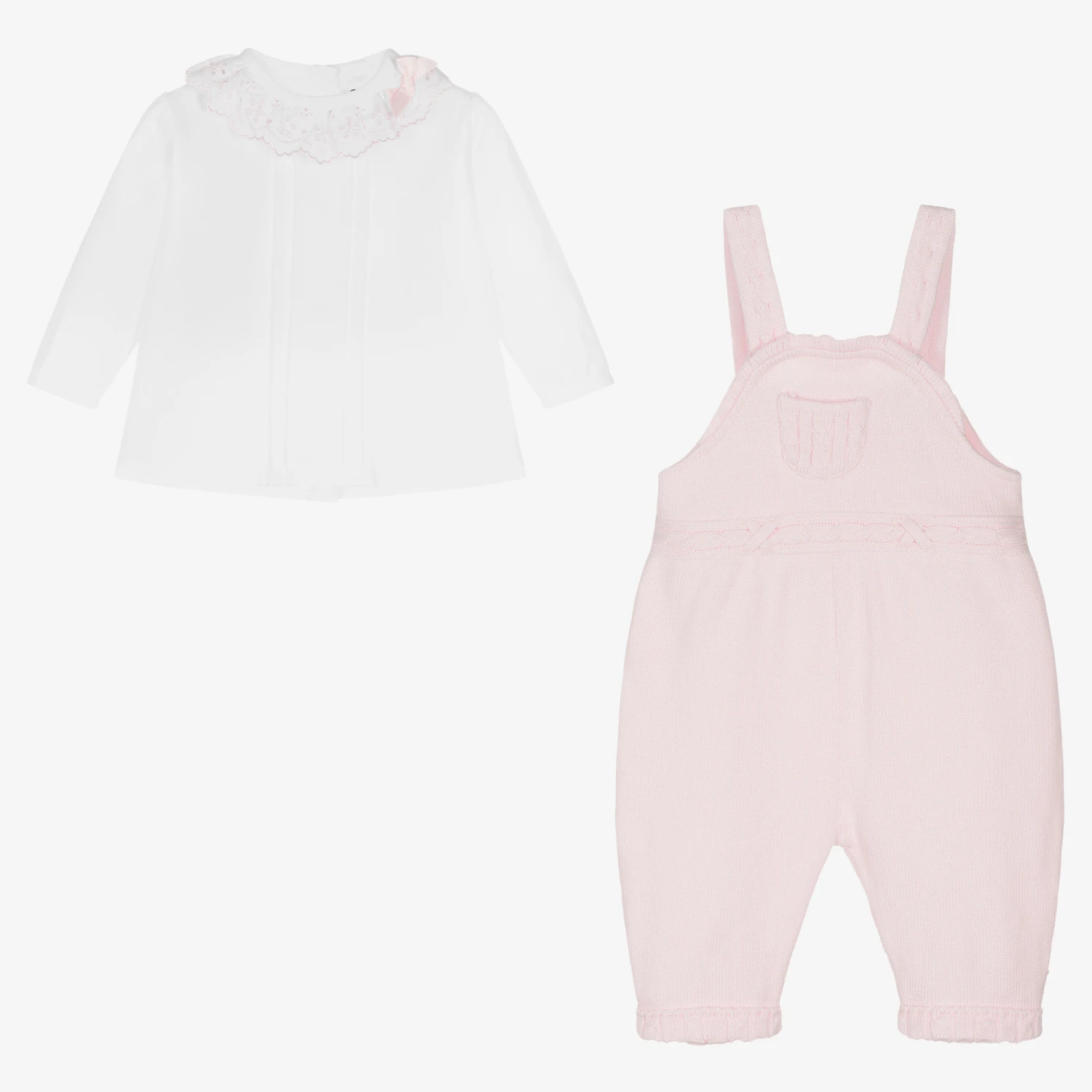 Sarah Louise Baby Girls Dungaree Set 2 Sarah Louise Baby Girls Dungaree Set - Image 2