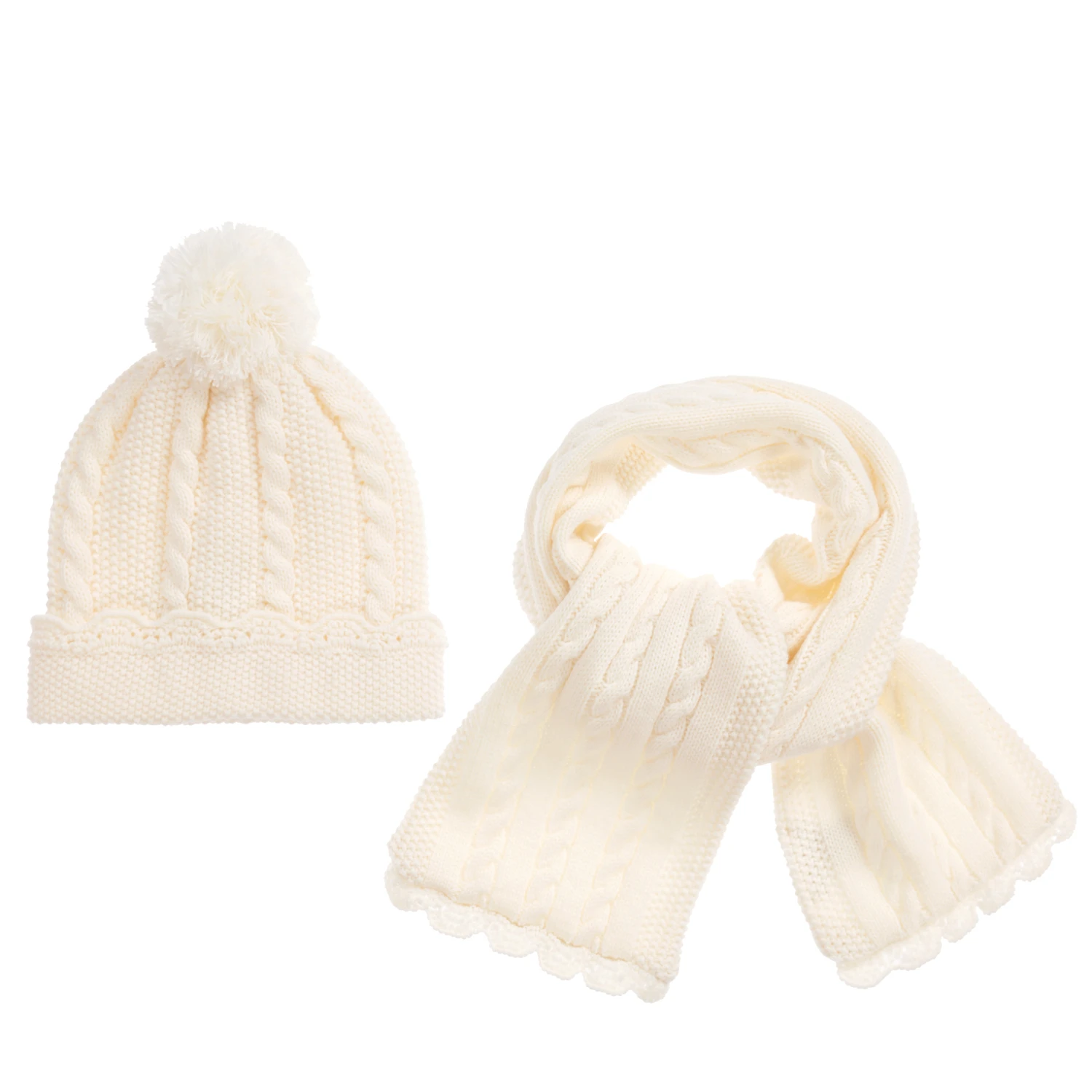 Sarah Louise Baby Girls Hat & Scarf Set 1 Sarah Louise Baby Girls Hat & Scarf Set