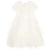 Sarah Louise Baby Girls Ivory Floral Embroidered Dress