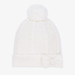 Sarah Louise Baby Girls Ivory Knitted Hat