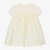 Sarah Louise Baby Girls Pale Yellow Bib Dress