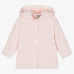 Sarah Louise Baby Girls Pink Velour Pram Coat