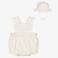 Sarah Louise Baby Girls Shortie & Hat Set