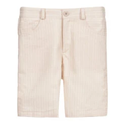 Sarah Louise Beige Cotton Shorts