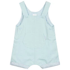Sarah Louise Blue Cotton Baby Dungarees