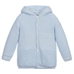 Sarah Louise Blue Cotton Knitted Jacket