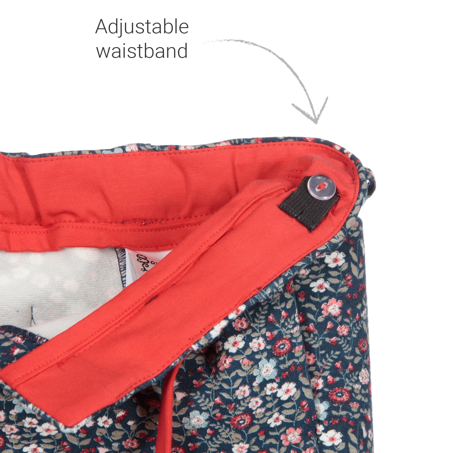 Sarah Louise Blue Floral Jersey Shorts 3 Sarah Louise Blue Floral Jersey Shorts - Image 3