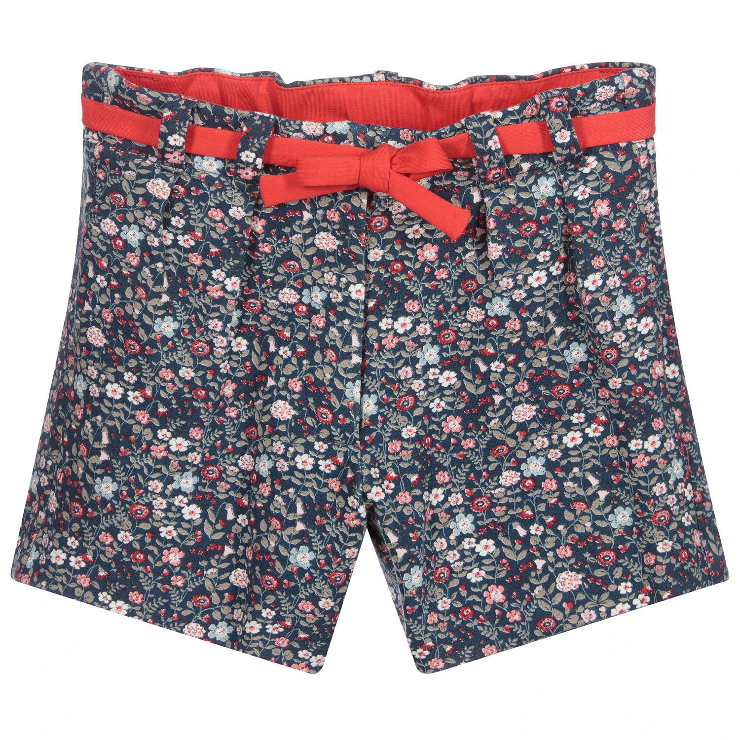 Sarah Louise Blue Floral Jersey Shorts 1 Sarah Louise Blue Floral Jersey Shorts