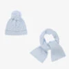 Sarah Louise Blue Knit Baby Hat & Scarf Set