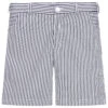Sarah Louise Blue Striped Cotton Shorts
