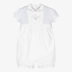 Sarah Louise Blue & White Baby Shortie