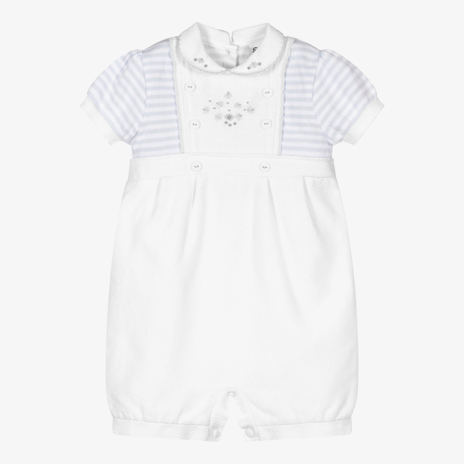 Sarah Louise Blue & White Baby Shortie 1 Sarah Louise Blue & White Baby Shortie