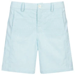 Sarah Louise Boys Blue Check Cotton Shorts