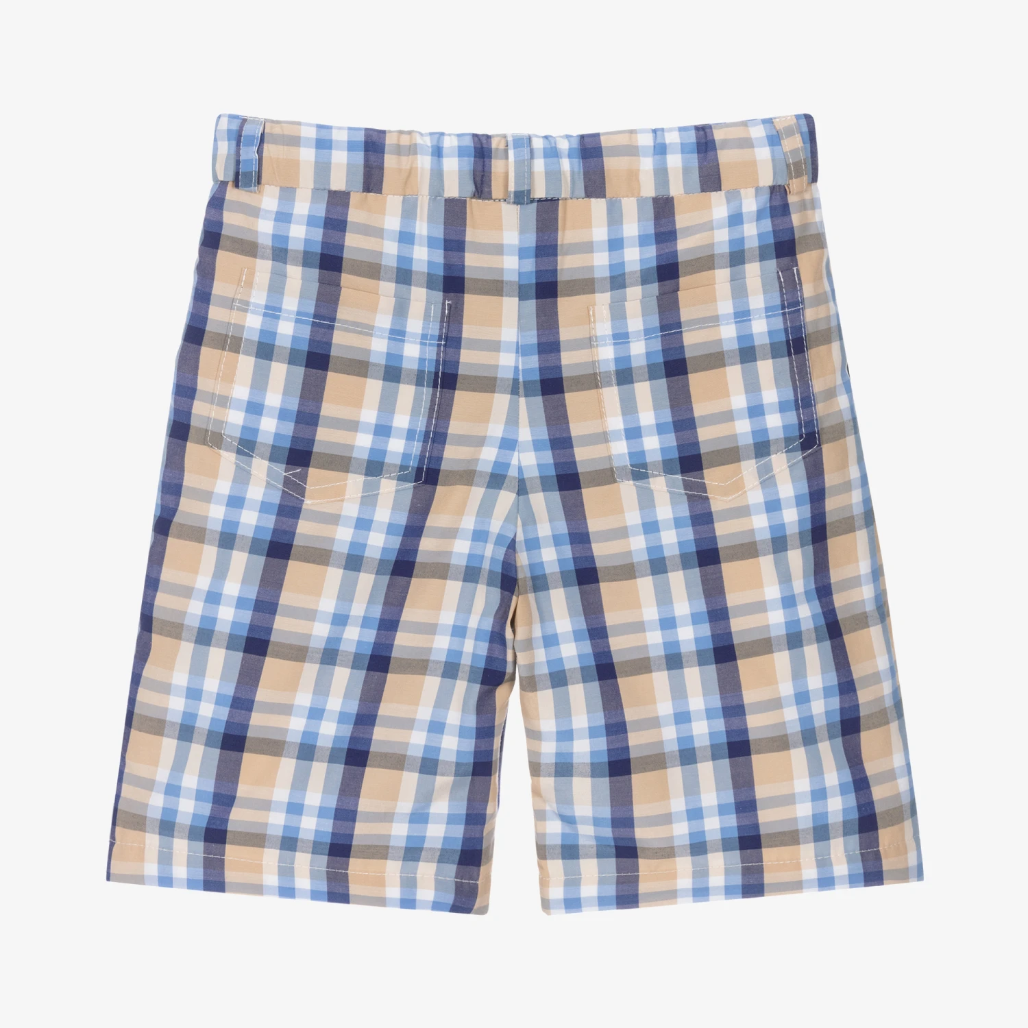 Sarah Louise Boys Blue Check Shorts 2 Sarah Louise Boys Blue Check Shorts - Image 2