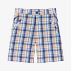 Sarah Louise Boys Blue Check Shorts
