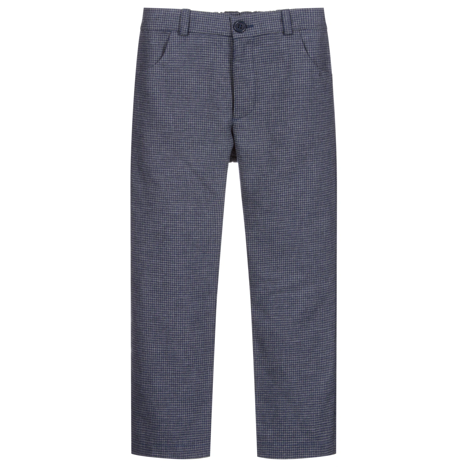 Sarah Louise Boys Blue Check Trousers 1 Sarah Louise Boys Blue Check Trousers
