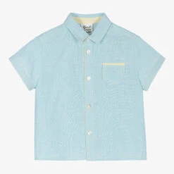 Sarah Louise Boys Blue Cotton Shirt