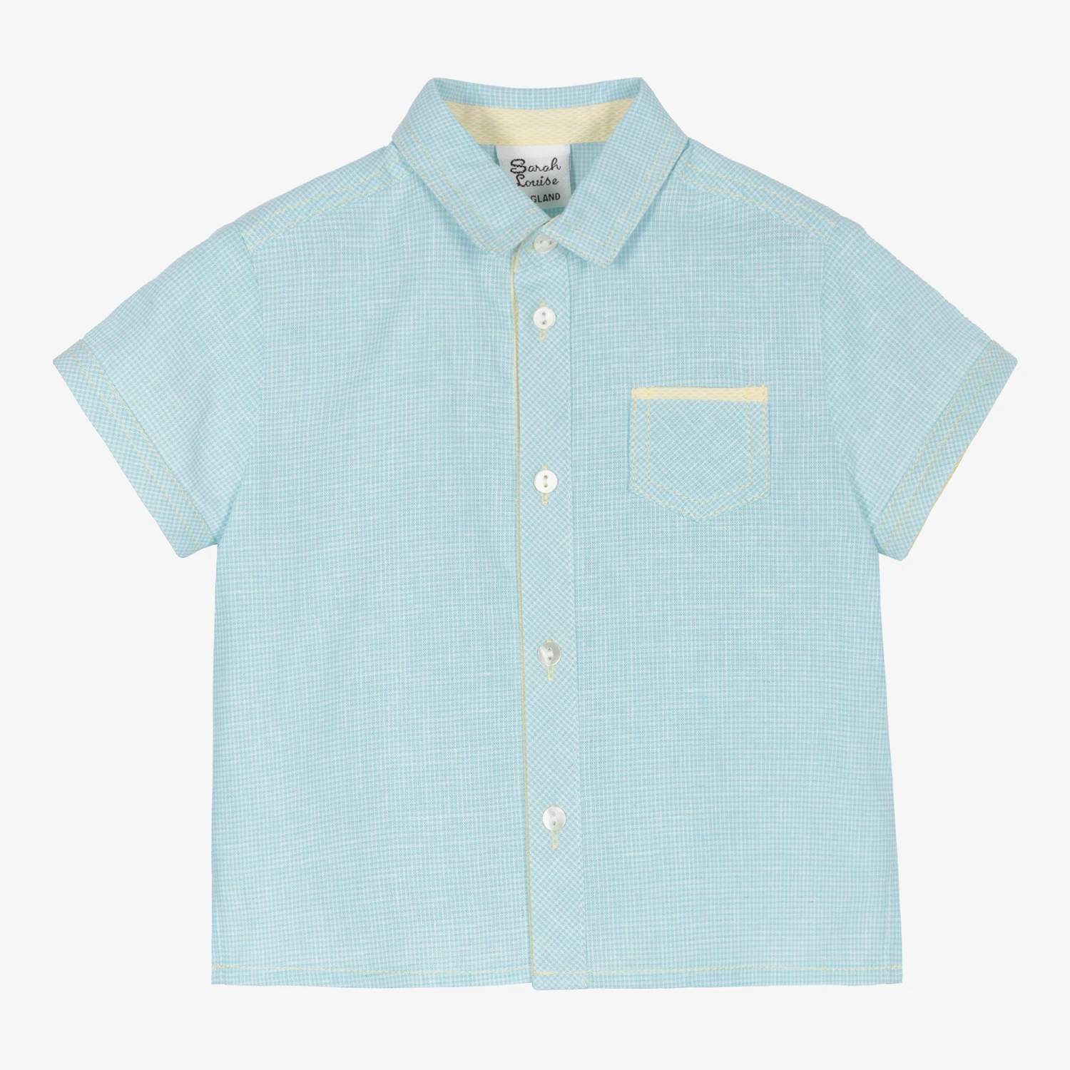 Sarah Louise Boys Blue Cotton Shirt 1 Sarah Louise Boys Blue Cotton Shirt