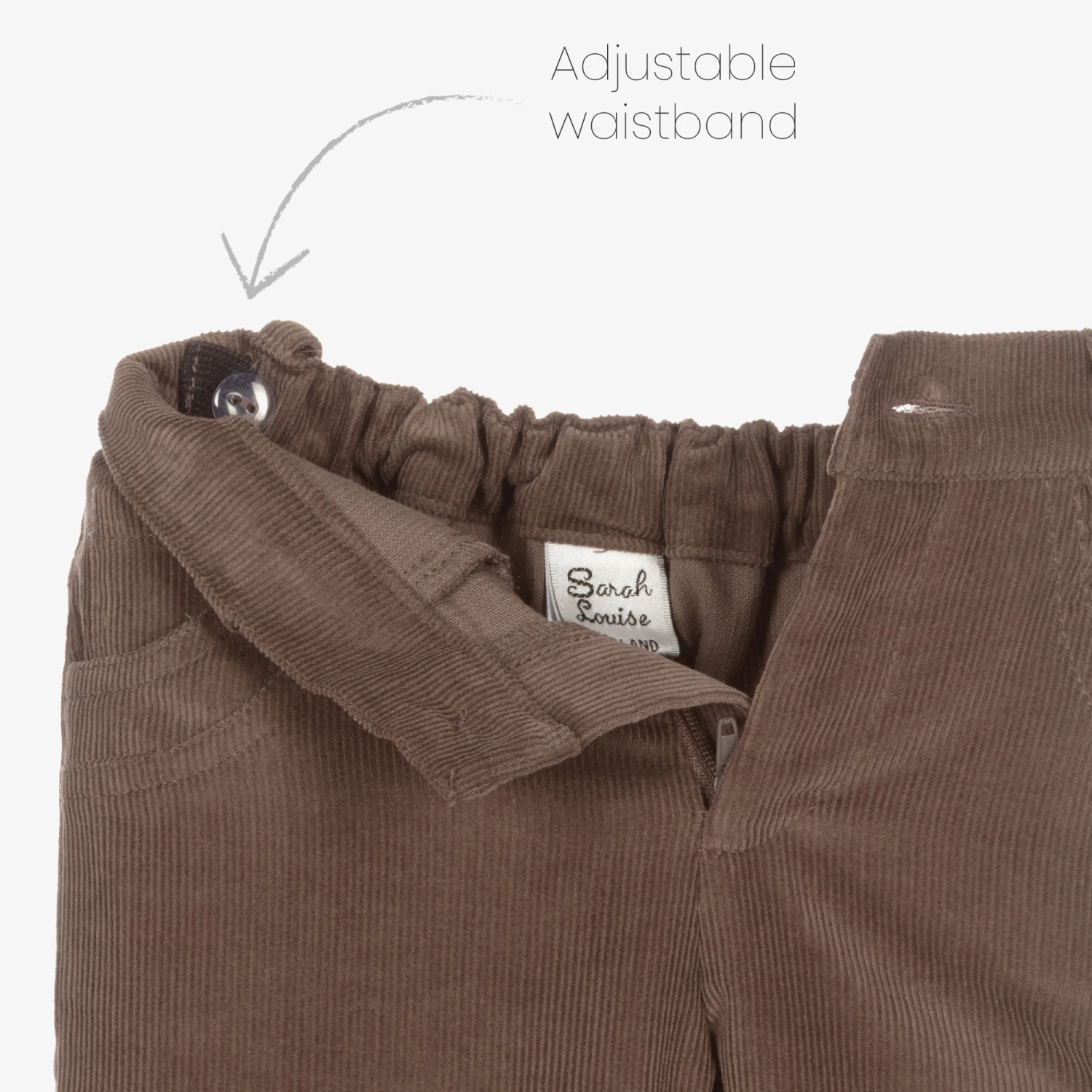 Sarah Louise Boys Brown Corduroy Trousers 3 Sarah Louise Boys Brown Corduroy Trousers - Image 3