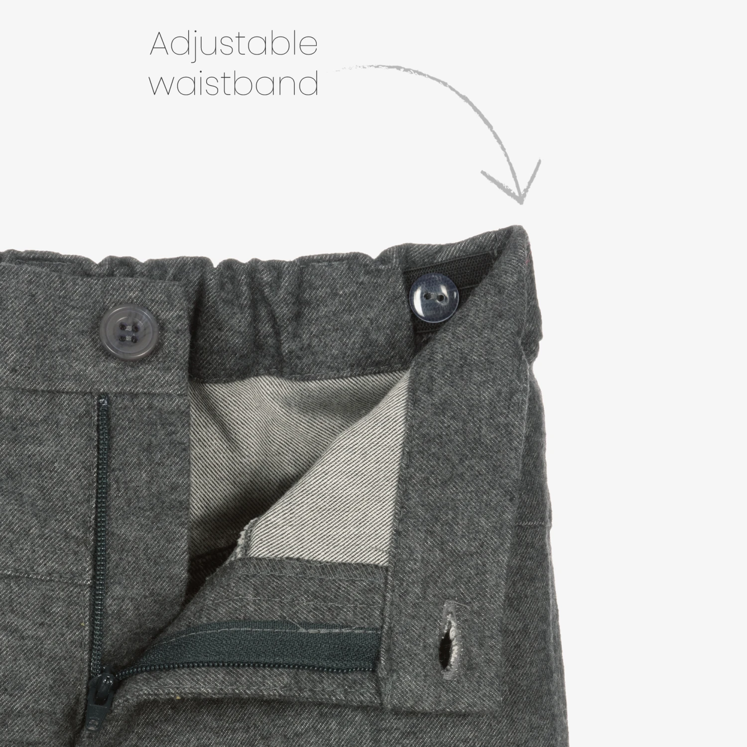 Sarah Louise Boys Grey Brushed Cotton Trousers 3 Sarah Louise Boys Grey Brushed Cotton Trousers - Image 3