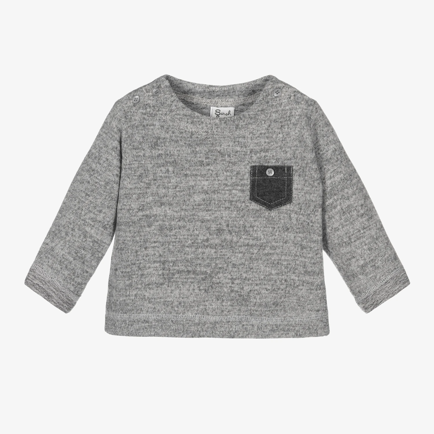 Sarah Louise Boys Grey Cotton Top 1 Sarah Louise Boys Grey Cotton Top