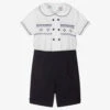 Sarah Louise Boys Hand-Smocked Buster Suit