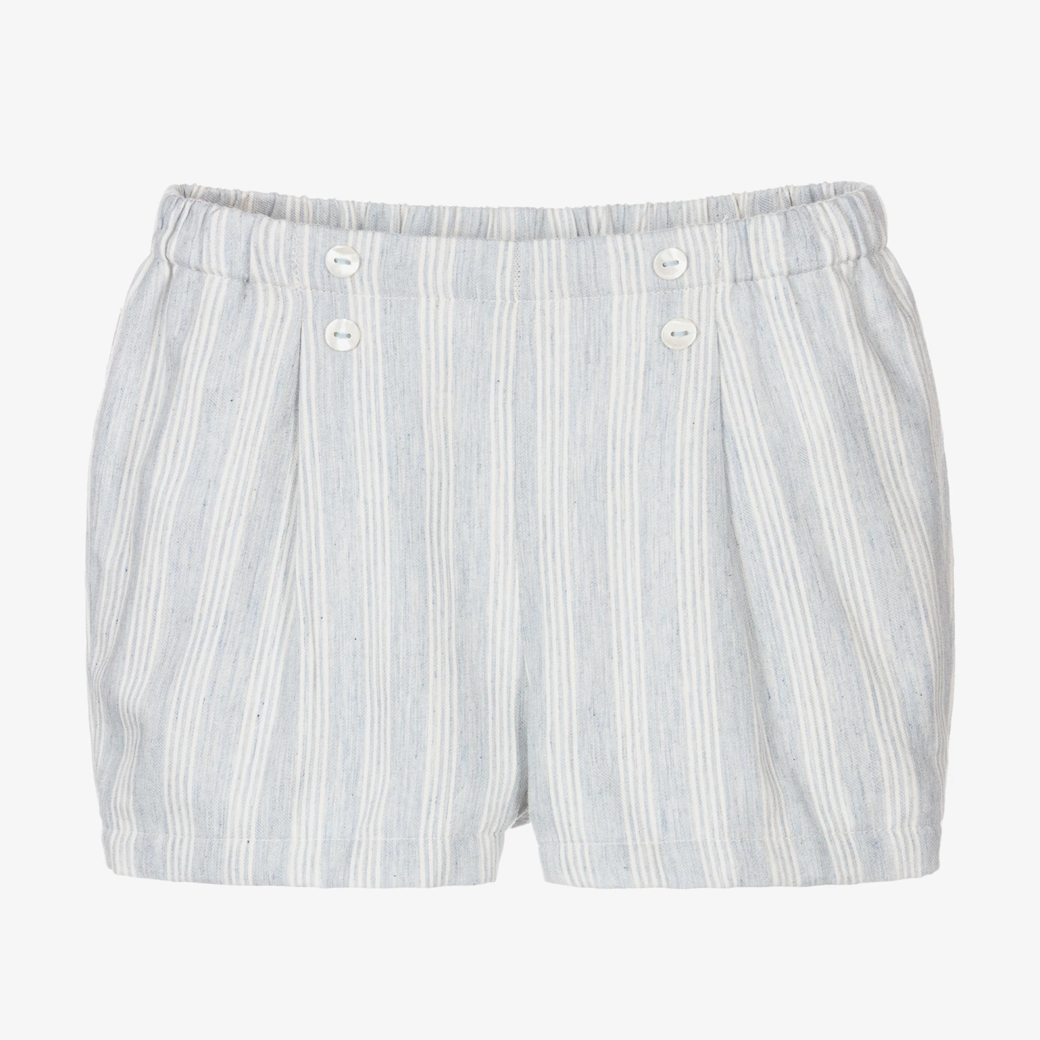 Sarah Louise Boys Ivory & Blue Stripe Cotton Shorts Set 5 Sarah Louise Boys Ivory & Blue Stripe Cotton Shorts Set - Image 5