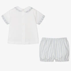 Sarah Louise Boys Ivory & Blue Stripe Cotton Shorts Set 7 Sarah Louise Boys Ivory & Blue Stripe Cotton Shorts Set -Sarah Louise Kids Boutique sarah louise boys ivory blue stripe cotton shorts set 514593 97754a46828ad4a730e53377aeaee03a329998a0