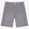 Sarah Louise Boys Navy Blue Check Shorts
