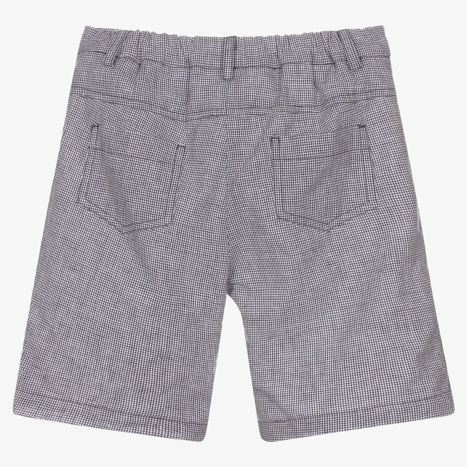 Sarah Louise Boys Navy Blue Check Shorts 2 Sarah Louise Boys Navy Blue Check Shorts - Image 2