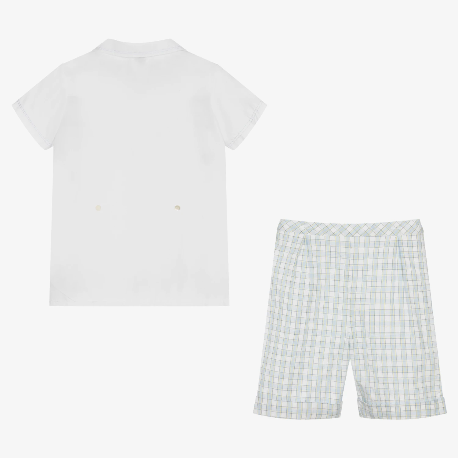 Sarah Louise Boys White & Blue Buster Suit 3 Sarah Louise Boys White & Blue Buster Suit - Image 3