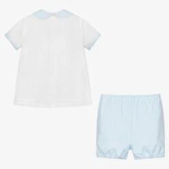 Sarah Louise Boys White & Blue Shorts Set 6 Sarah Louise Boys White & Blue Shorts Set -Sarah Louise Kids Boutique sarah louise boys white blue shorts set 517273 0017b58c65d55f09fed6dae93d4c73574e66aac1