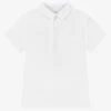 Sarah Louise Boys White Cotton Polo Shirt