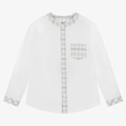 Sarah Louise Boys White Cotton Shirt