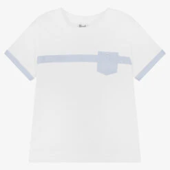 Sarah Louise Boys White Cotton T-Shirt