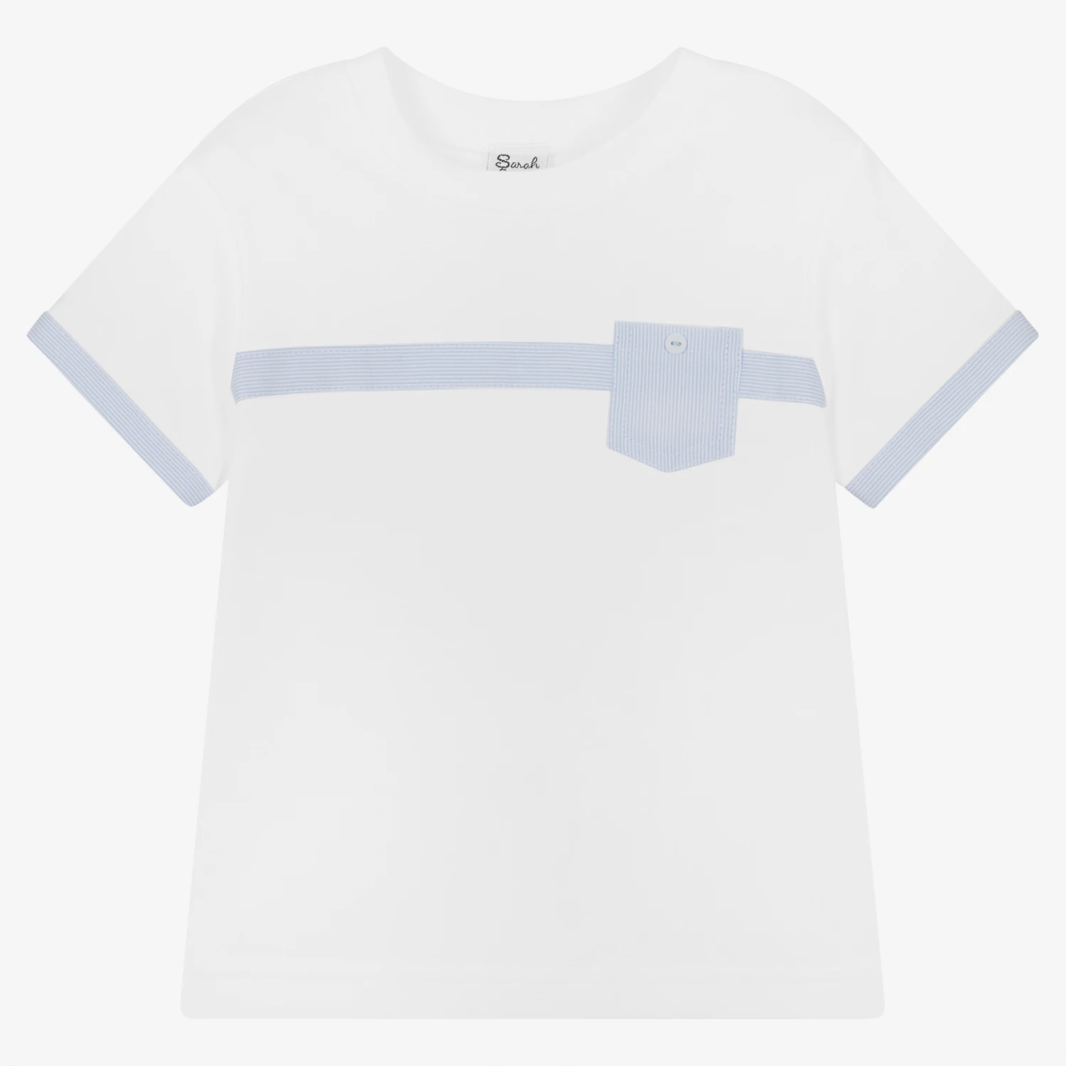 Sarah Louise Boys White Cotton T-Shirt 1 Sarah Louise Boys White Cotton T-Shirt