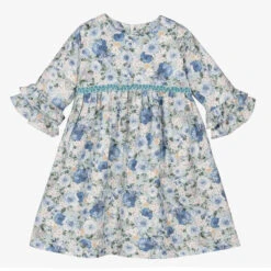 Sarah Louise Girls Blue Cotton Floral Dress -Sarah Louise Kids Boutique sarah louise girls blue cotton floral dress 464373 ee118e2c2dbb4d99c4c096253006ea7dc1afc61c