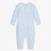 Sarah Louise Girls Blue Cotton Knit Romper