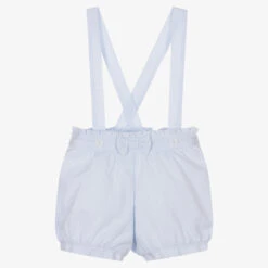 Sarah Louise Girls Blue Cotton Striped Shorts