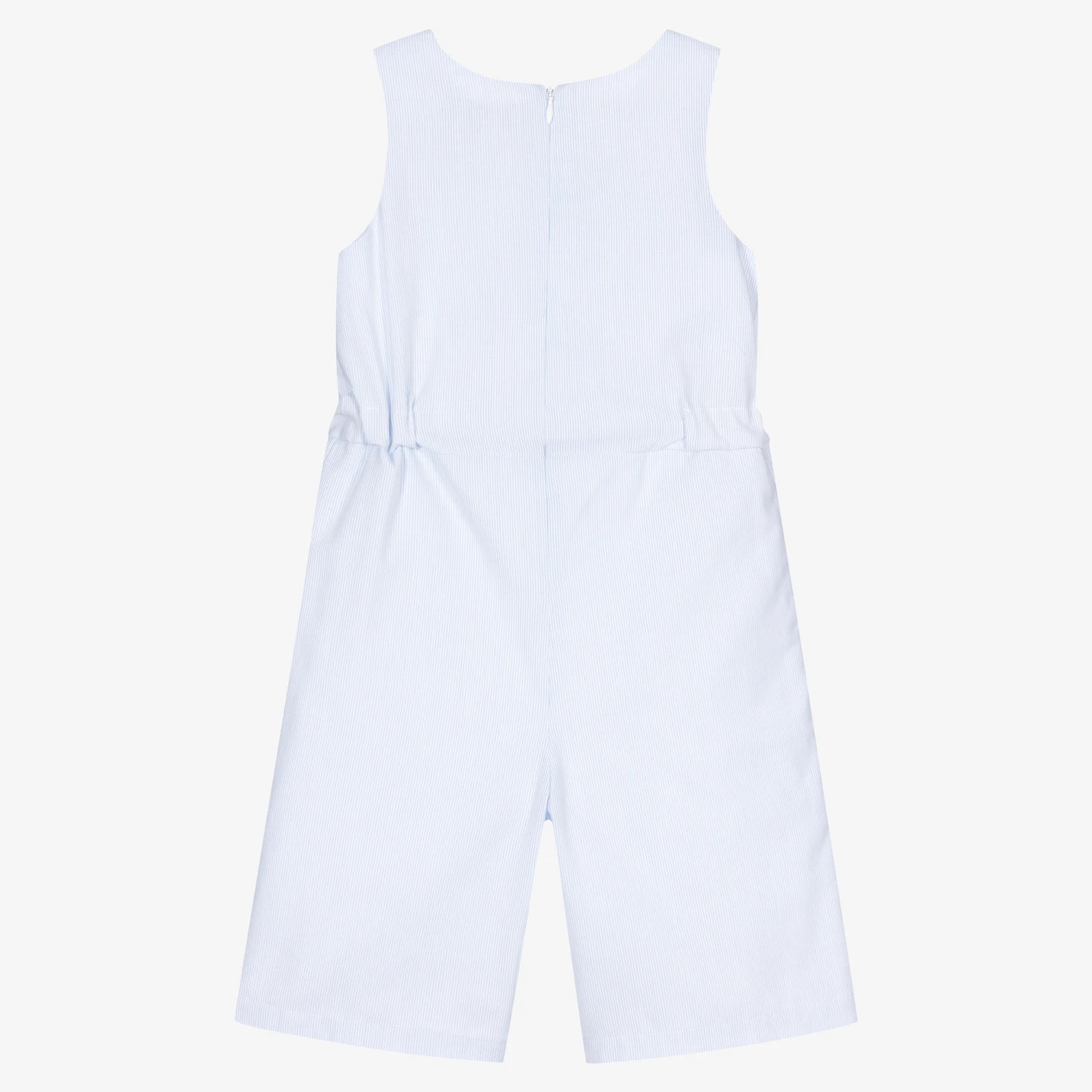 Sarah Louise Girls Blue Striped Playsuit 2 Sarah Louise Girls Blue Striped Playsuit - Image 2