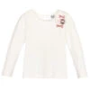Sarah Louise Girls Ivory Cotton Top
