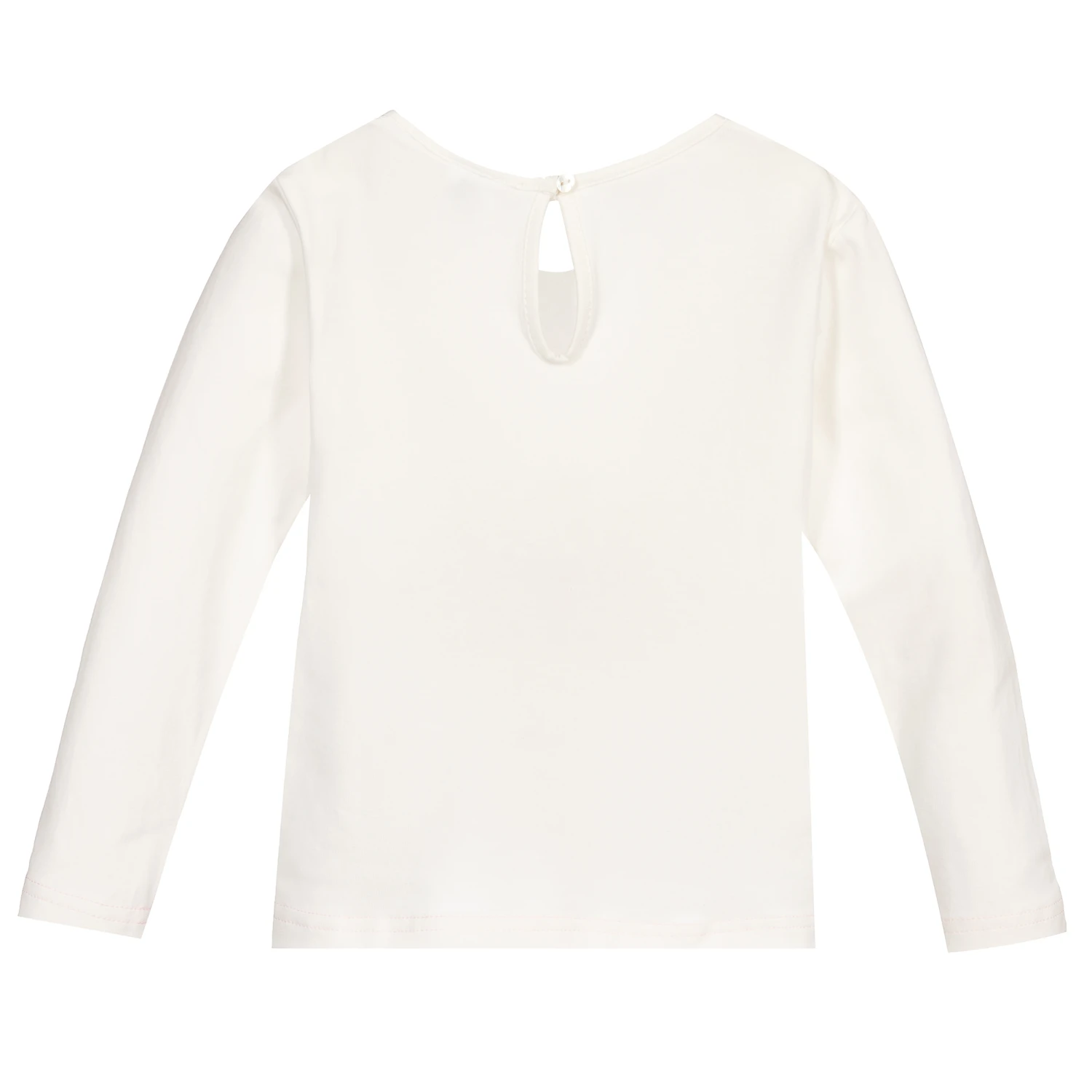 Sarah Louise Girls Ivory Cotton Top 2 Sarah Louise Girls Ivory Cotton Top - Image 2