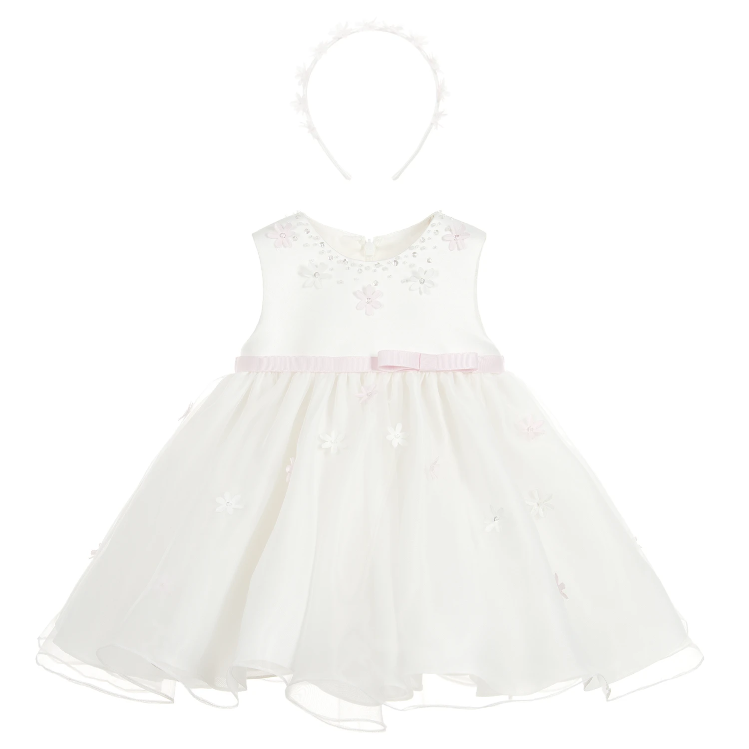 Sarah Louise Girls Ivory Dress Set 1 Sarah Louise Girls Ivory Dress Set